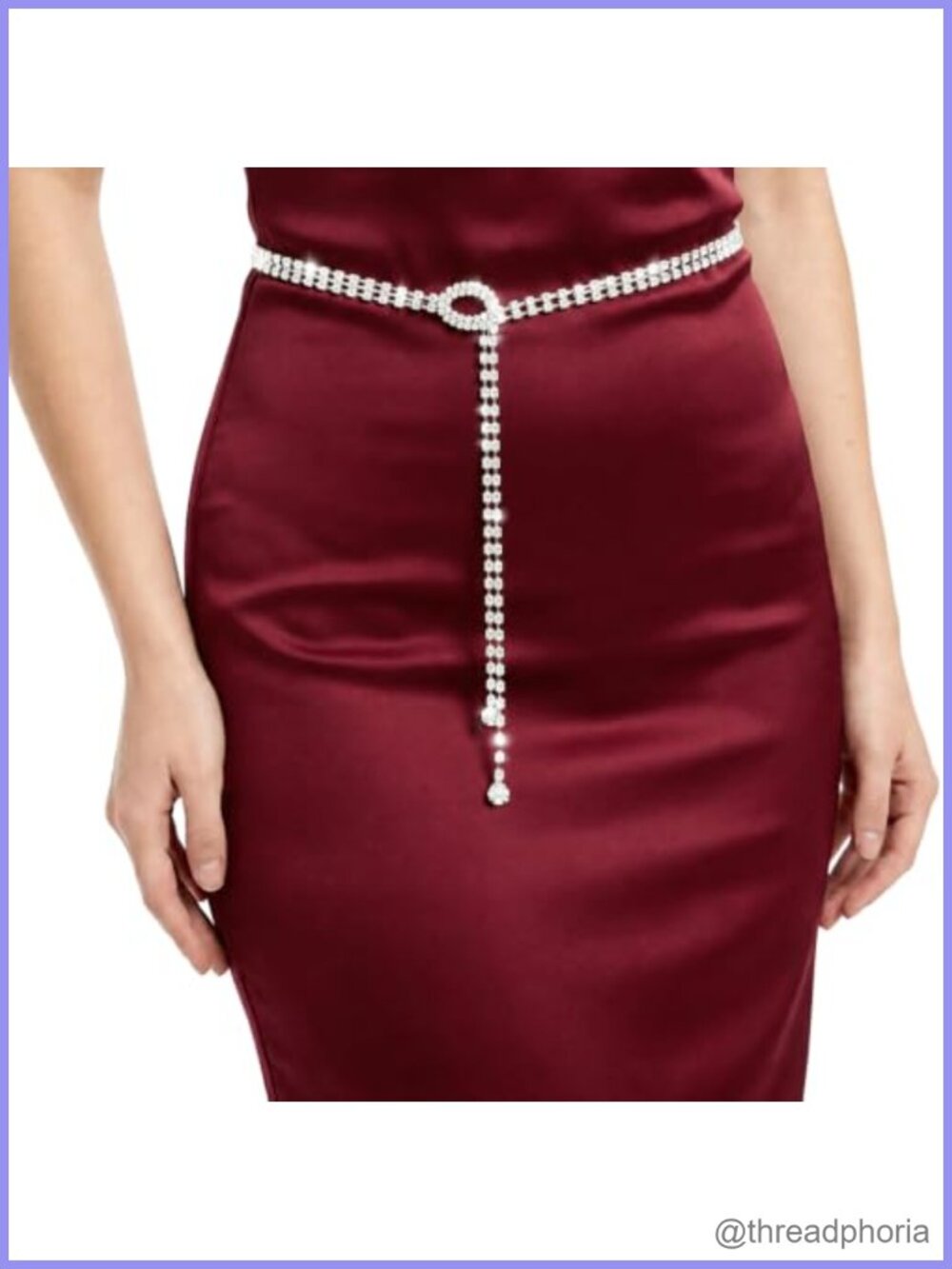 Rhinestone Crystal Chain Waist Belt Glass Zinc Alloy Adjustable Formal Bridal